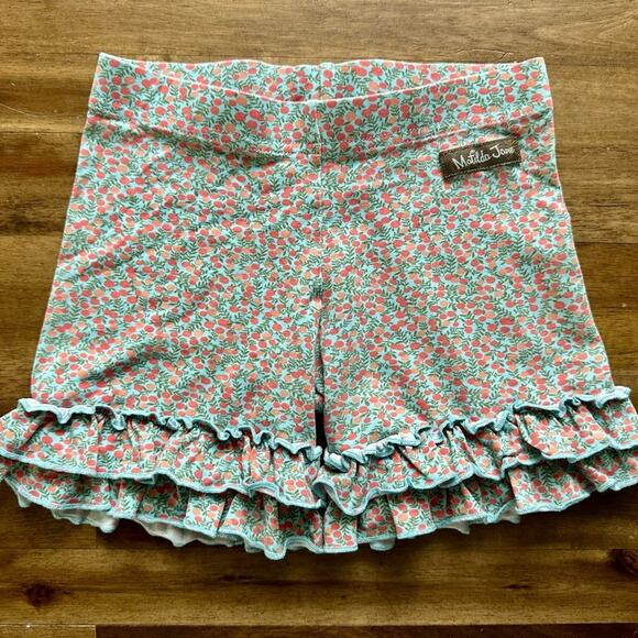 Matilda Jane Hello! Lovely New Horizon Floral Shorties Green Pink Knit Shorts 4 - Picture 2 of 4